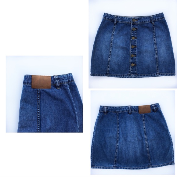 Billabong Dresses & Skirts - Billabong- High Waist Jean Skirt- 0019